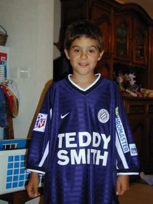 Xavier avec le maillot de Jean-Christophe R de Montpellier Xavier avec le maillot de Jean-Christophe R de Montpellier